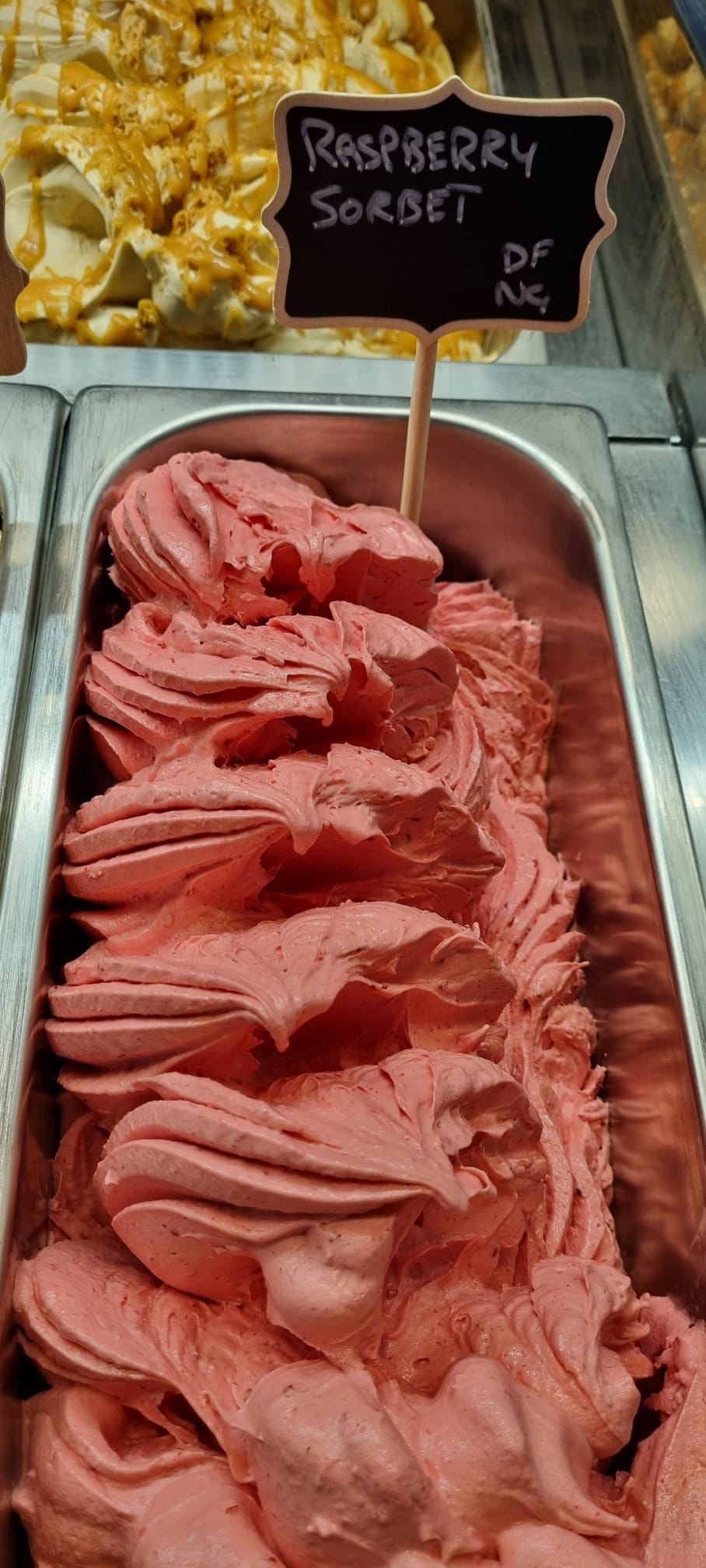 Delizia Gelateria St Andrews Raspberry Sorbet